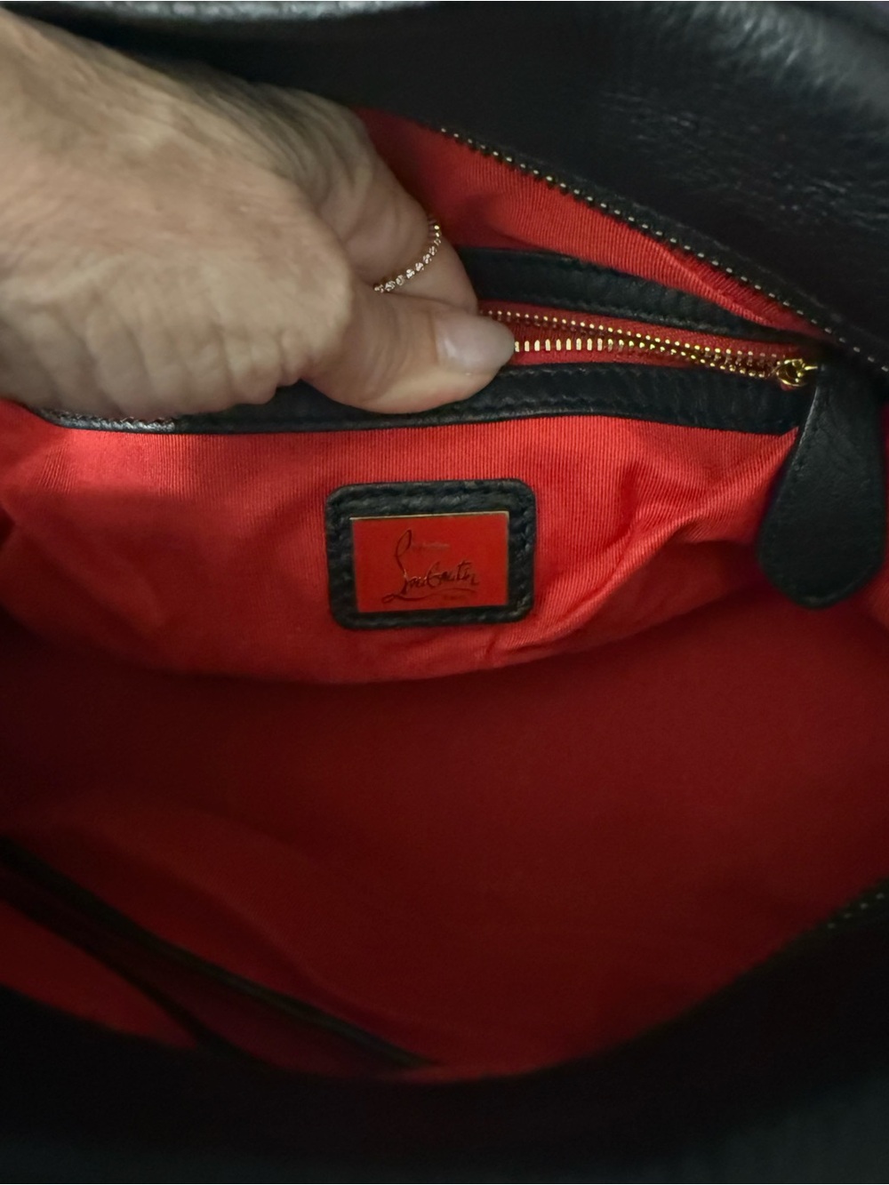 Christian Louboutin Black Dome Satchel with Multicolor Studs - Picture 6 of 7